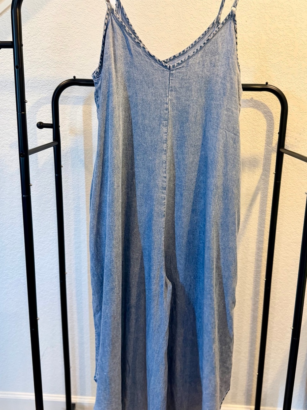 Zenana Outfitters Light Blue Wide-Leg Jumpsuit
